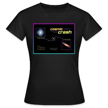 cosmic crash - Frauen T-Shirt - Schwarz - Vorne - AI Model Female 172 dark (172cm)