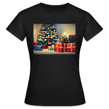 Weihnachtsgeschenke - Frauen T-Shirt - Schwarz - Vorne - AI Model Female 172 dark (172cm)