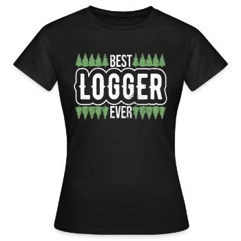 Bûcheron Bûcheron Tronçonneuse - T-shirt Femme - noir - Devant - AI Model Female 172 dark (172cm)