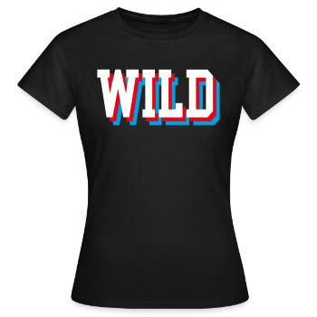 Gliched sauvage - T-shirt Femme - noir - Devant - AI Model Female 172 dark (172cm)