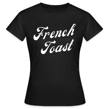 french toast - T-shirt Femme - noir - Devant - AI Model Female 172 dark (172cm)
