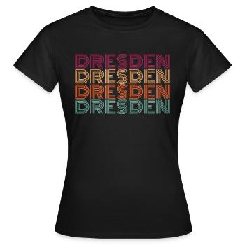 Dresde est ma ville Allemagne Florence sur l’Elbe - T-shirt Femme - noir - Devant - AI Model Female 172 dark (172cm)
