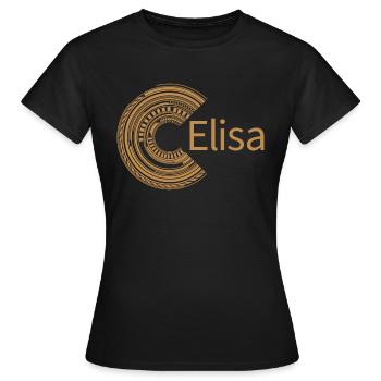 Pour Elisa - T-shirt Femme - noir - Devant - AI Model Female 172 dark (172cm)