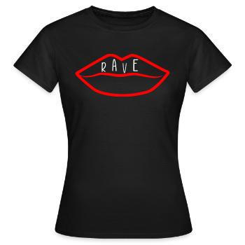 Lèvres ravées - T-shirt Femme - noir - Devant - AI Model Female 172 dark (172cm)