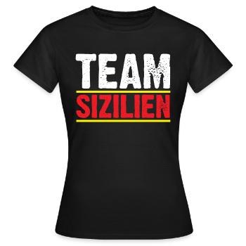 Sicile Sicilienne Sicile - T-shirt Femme - noir - Devant - AI Model Female 172 dark (172cm)