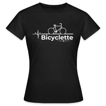 Bicyclette - T-shirt Femme - noir - Devant - AI Model Female 172 dark (172cm)