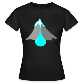 La Fonte Des Glaciers - T-shirt Femme - noir - Devant - AI Model Female 172 dark (172cm)