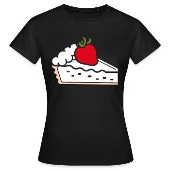 Tarte aux fraises - T-shirt Femme - noir - Devant - AI Model Female 172 dark (172cm)