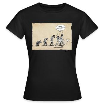 Homo personatus - T-shirt Femme - noir - Devant - AI Model Female 172 dark (172cm)