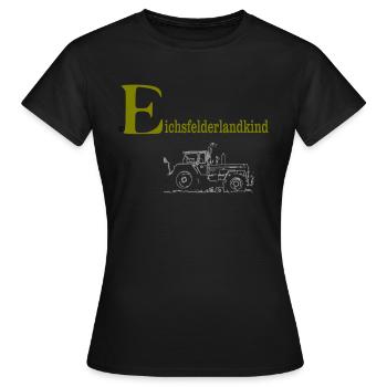 eichsfelderlandkind - Frauen T-Shirt - Schwarz - Vorne - AI Model Female 172 dark (172cm)