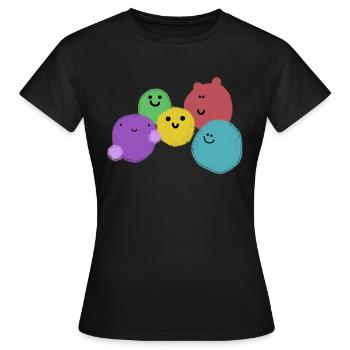 Bande de boule - T-shirt Femme - noir - Devant - AI Model Female 172 dark (172cm)