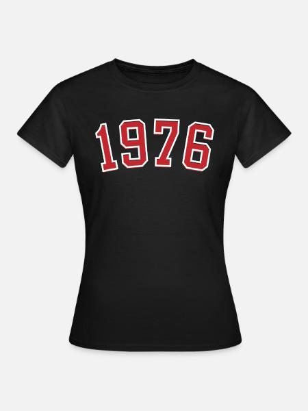Année de naissance sport 1976 - T-shirt dam - svart