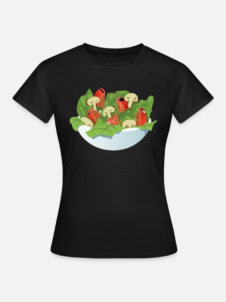 Salat - Frauen T-Shirt - Schwarz