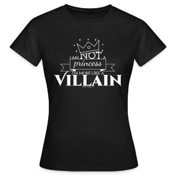 Je ne suis pas une princesse - T-shirt Femme - noir - Devant - AI Model Female 172 dark (172cm)