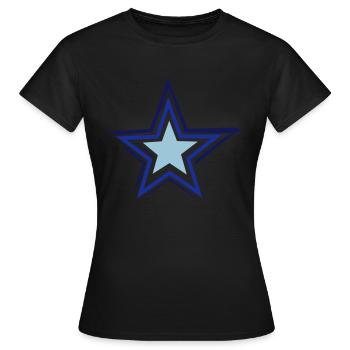 etoile - T-shirt Femme - noir - Devant - AI Model Female 172 dark (172cm)