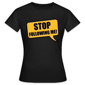stop - T-shirt Femme - noir - Devant - AI Model Female 172 dark (172cm)