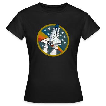 Spaceshuttle Launch - Space Shuttle Launch Shirt - Women's T-Shirt - black - Front - AI Model Female 172 dark (172cm)