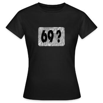 69 - T-shirt Femme - noir - Devant - AI Model Female 172 dark (172cm)