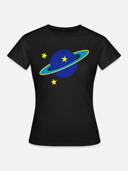 Saturn - Frauen T-Shirt - Schwarz