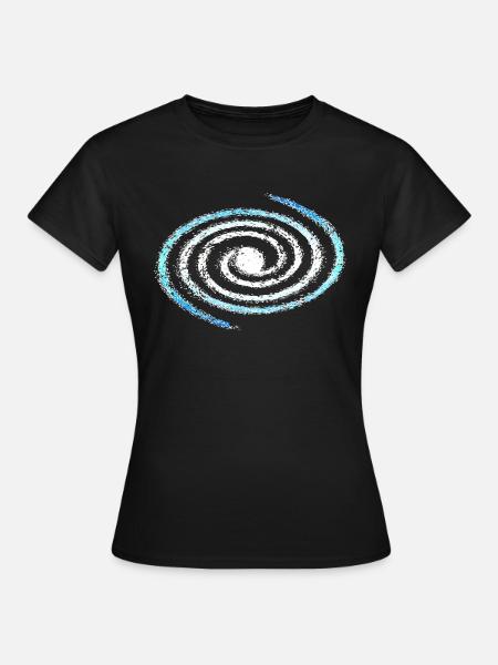 Spiral galaxy, universe, cosmos, milky way - Frauen T-Shirt - Schwarz