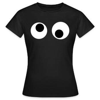 eyes - Women's T-Shirt - black - Front - AI Model Female 172 dark (172cm)