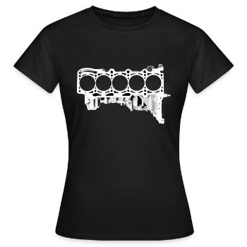 5 cylindres cinq cylindres 2.5TFSI Turbo - T-shirt Femme - noir - Devant - AI Model Female 172 dark (172cm)