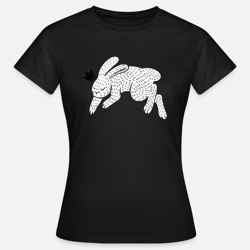 Rabbit Prince white - Women's T-Shirt - black