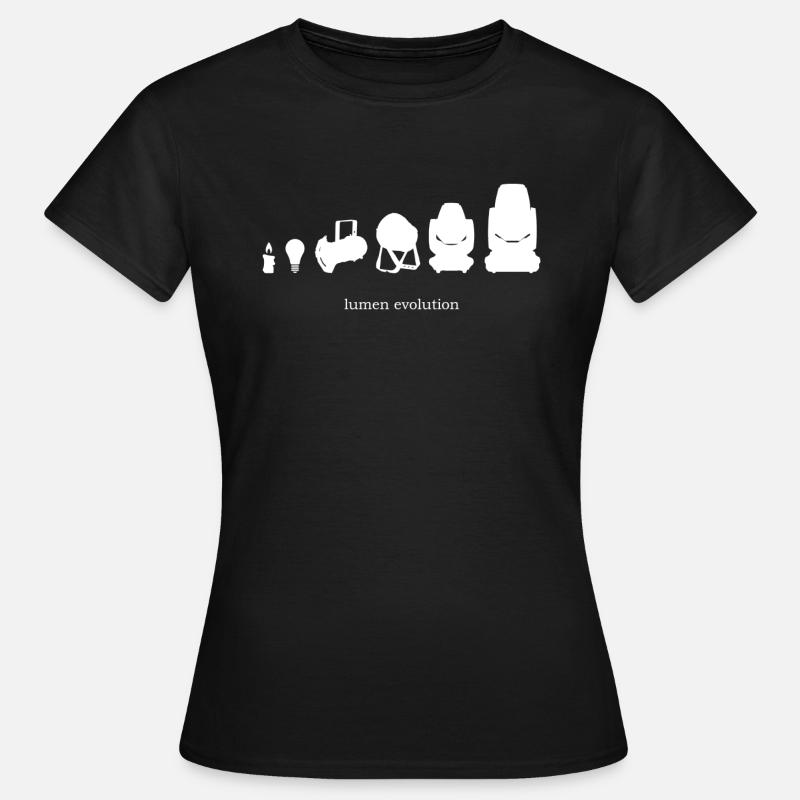 Evolution de la lumen - T-shirt Femme - noir