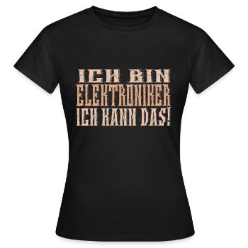 Ich bin Elektroniker - Frauen T-Shirt - Schwarz - Vorne - AI Model Female 172 dark (172cm)