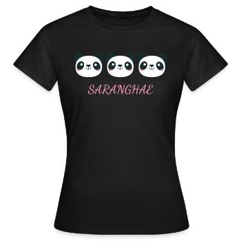 Liebe Koreanisch Sprache - Frauen T-Shirt - Schwarz - Vorne - AI Model Female 172 dark (172cm)