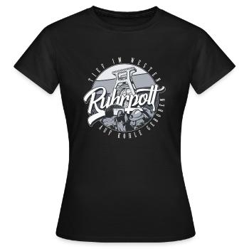 Ruhrpott - Förderturm - Frauen T-Shirt - Schwarz - Vorne - AI Model Female 172 dark (172cm)