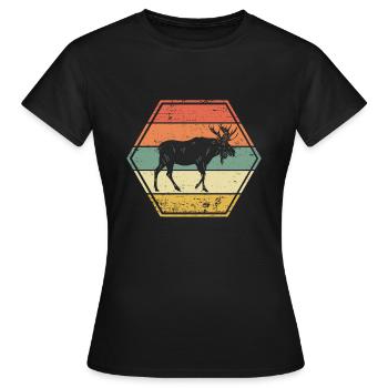 Elk Scandinavie - T-shirt Femme - noir - Devant - AI Model Female 172 dark (172cm)