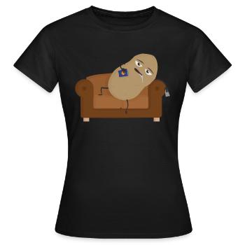 Couch Potato - Women's T-Shirt - black - Front - AI Model Female 172 dark (172cm)