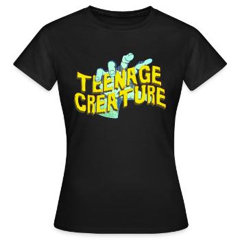 Teenage Creature - Women's T-Shirt - black - Front - AI Model Female 172 dark (172cm)