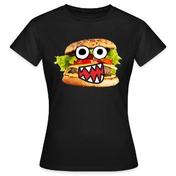 Hamburger - T-shirt Femme - noir - Devant - AI Model Female 172 dark (172cm)
