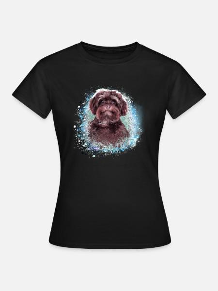 Bolonka Zwetna,malteser, graffiti, hund - Frauen T-Shirt - Schwarz