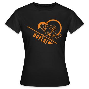 Oops! - Stumbling Hoplite - Women's T-Shirt - black - Front - AI Model Female 172 dark (172cm)