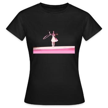 Tänzerin mit Reifen - Frauen T-Shirt - Schwarz - Vorne - AI Model Female 172 dark (172cm)