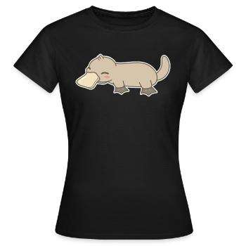Platypus - Women's T-Shirt - black - Front - AI Model Female 172 dark (172cm)