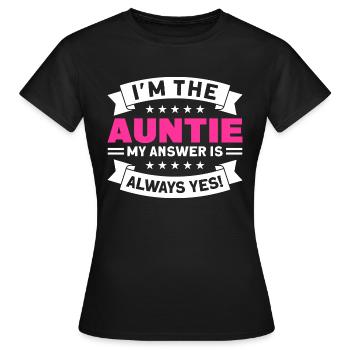 Tante Tante Tante Cadeau - T-shirt Femme - noir - Devant - AI Model Female 172 dark (172cm)