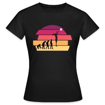 Evolution der Menschheit Frauen Basketball - Frauen T-Shirt - Schwarz - Vorne - AI Model Female 172 dark (172cm)