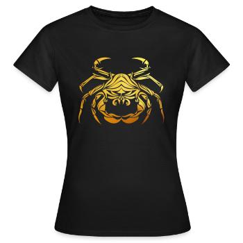 Sternzeichen Krebs - Frauen T-Shirt - Schwarz - Vorne - AI Model Female 172 dark (172cm)