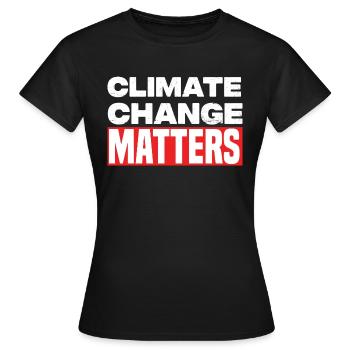Climate Change Matters - Frauen T-Shirt - Schwarz - Vorne - AI Model Female 172 dark (172cm)