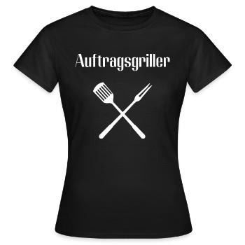 Auftragsgriller - Frauen T-Shirt - Schwarz - Vorne - AI Model Female 172 dark (172cm)