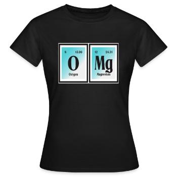 OMG | Periodensystem der Elemente - Frauen T-Shirt - Schwarz - Vorne - AI Model Female 172 dark (172cm)
