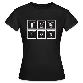 Befreiung | Periodensystem der Elemente - Frauen T-Shirt - Schwarz - Vorne - AI Model Female 172 dark (172cm)