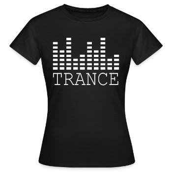 Trance - Frauen T-Shirt - Schwarz - Vorne - AI Model Female 172 dark (172cm)
