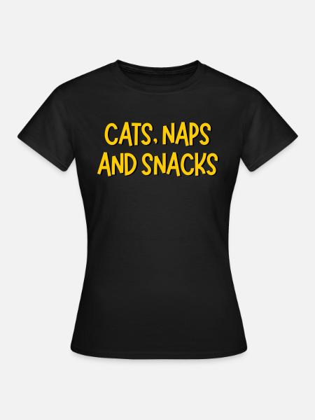 KATZEN NICKERCHEN UND SNACKS - Frauen T-Shirt - Schwarz