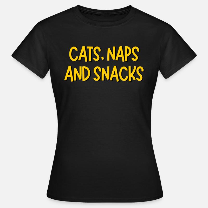 CATS NAPS AND SNACKS - Women's T-Shirt - black