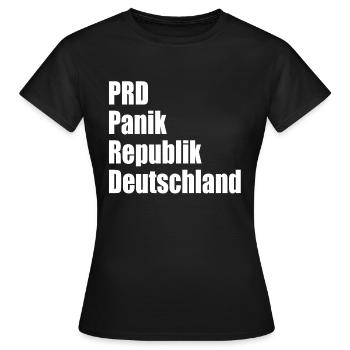 PRD Panique République d’Allemagne - T-shirt Femme - noir - Devant - AI Model Female 172 dark (172cm)